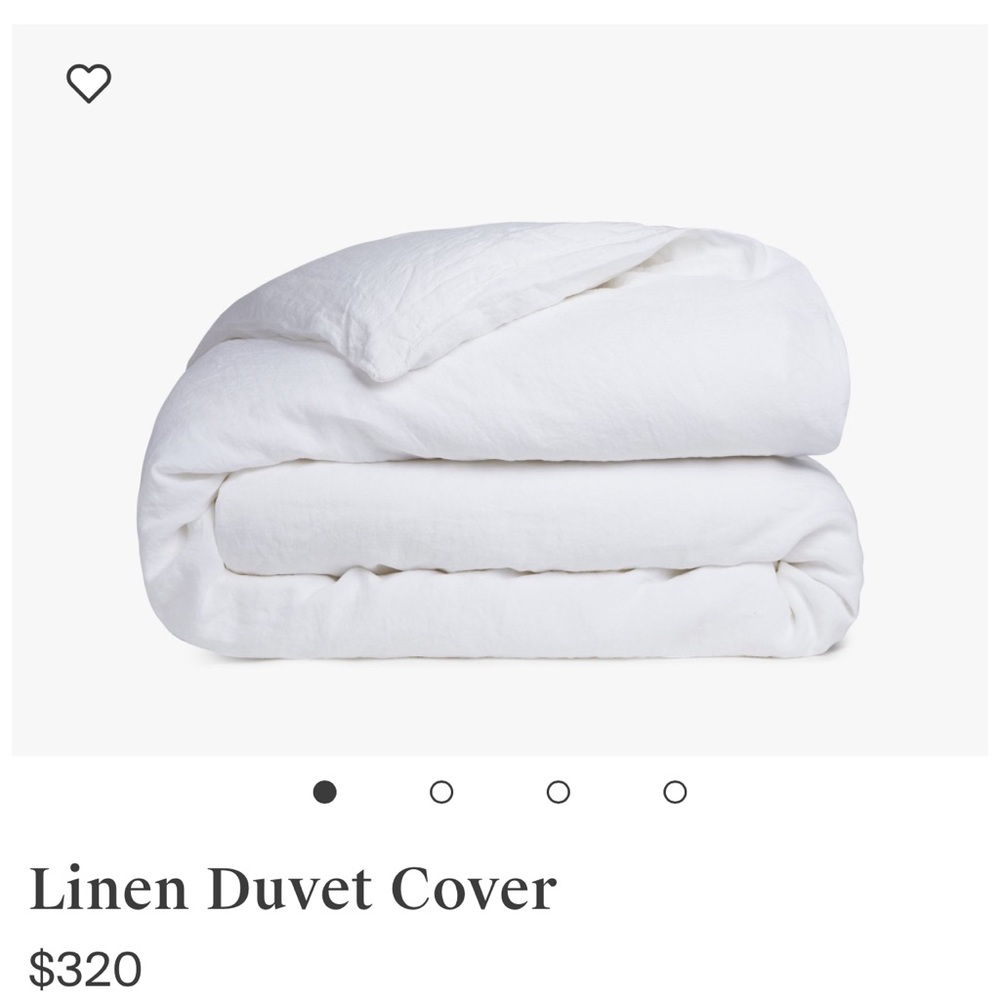 NWOT Parachute Linen Queen Duvet Cover in White